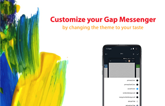 The option of customizing theme in Gap messenger 